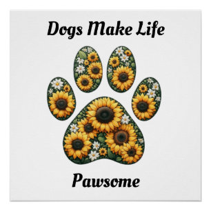 Sunflower Paw Print