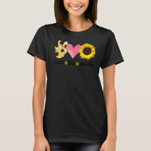 Sunflower Peace Love Sunshine T-Shirt