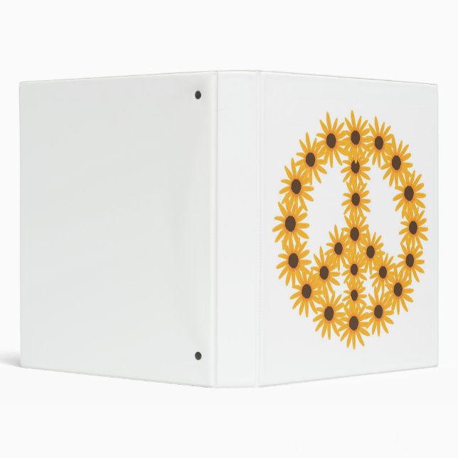 Sunflower Peace Sign Binder (Background)