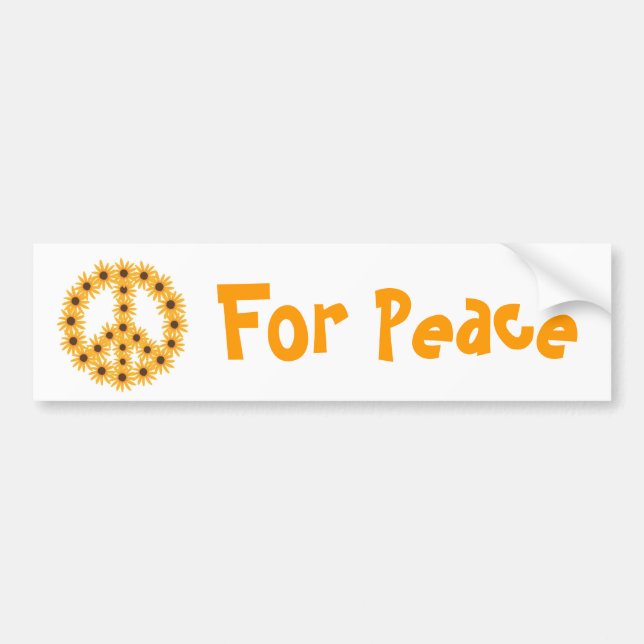 Sunflower Peace Sign bumper stickers (Front)