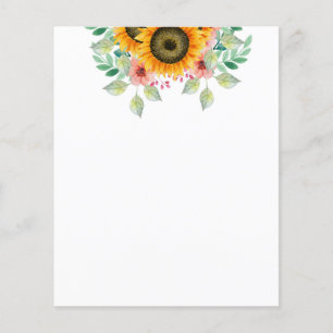 Sunflower Personal Stationery Paper