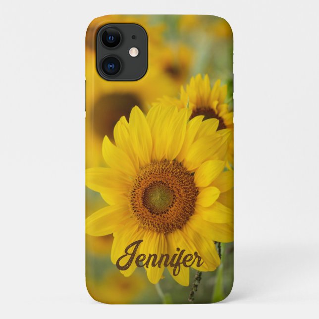 Sunflower Personalized Cell Phone Cover iPhone (Back)