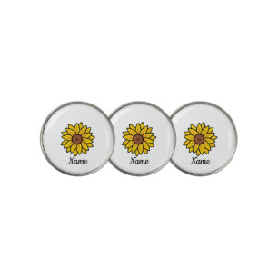Sunflower Personalized Custom Name Golf Ball Marker