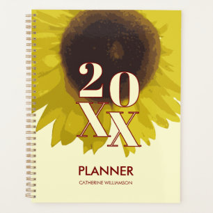 Sunflower Personalized Floral Yellow Planner