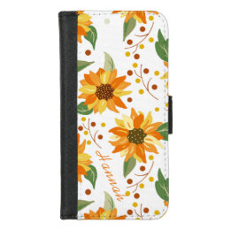 Sunflower Personalized iPhone 8/7 Wallet Case