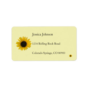 Sunflower Personalized Label