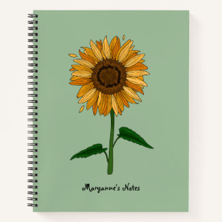 Sunflower Personalized Name & Message Notebook