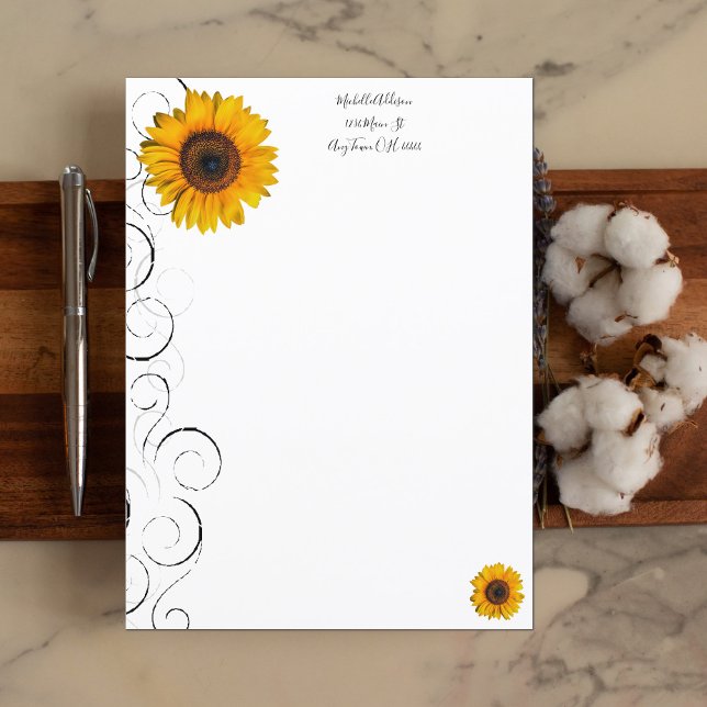 Sunflower Personalized Paper Sheet (Creator Uploaded)
