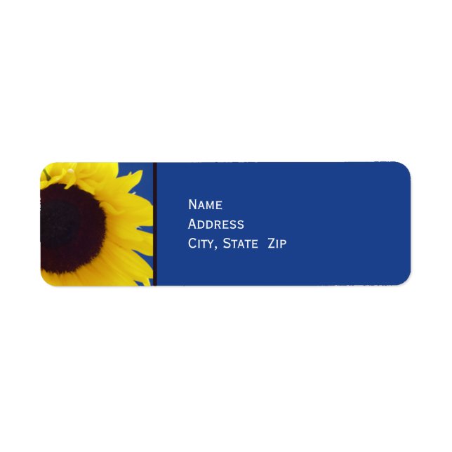 Sunflower Personalized Return Address Label (Front)