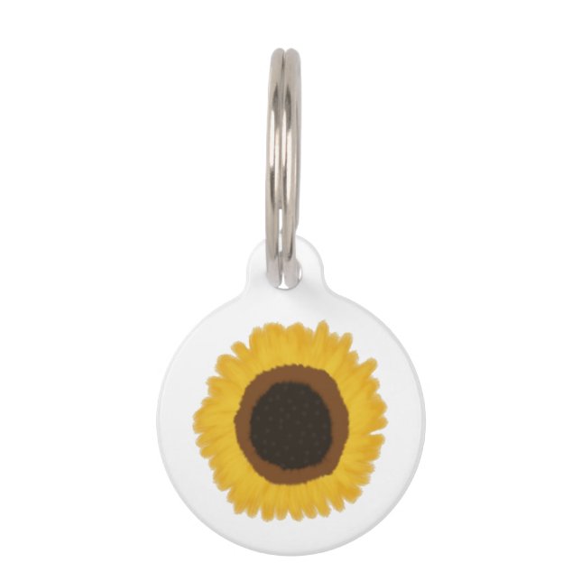 Sunflower Pet ID Tag (Front)