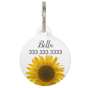Sunflower Pet ID Tag