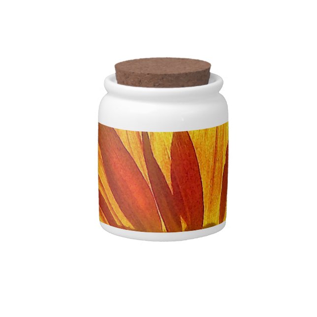 Sunflower Petals Candy Jar (Front)