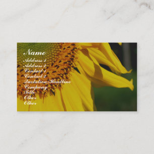 Sunflower Petals Flower Photography Business Card