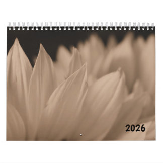 Sunflower Petals in Sepia Tone  Calendar