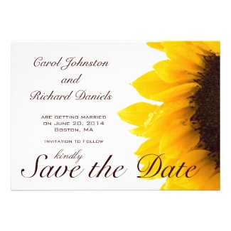 Sunflower Save the Dates 