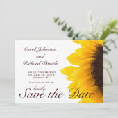 Sunflower Photo Floral Save the Date Card | Zazzle