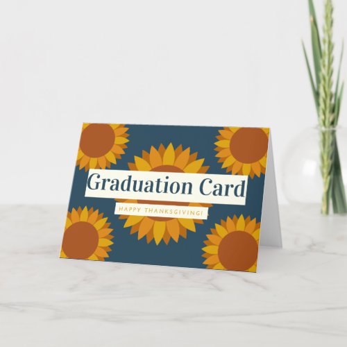 Sunflower Photo Grad Congratulations  Thank You Card