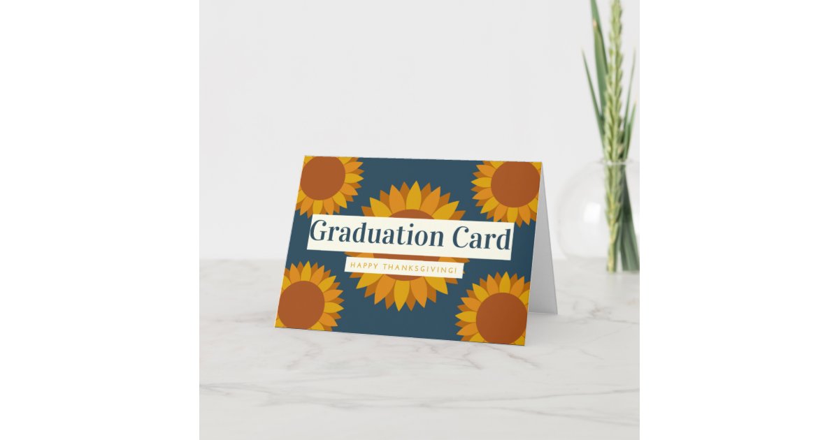 Sunflower Photo Grad Congratulations Thank You Card | Zazzle