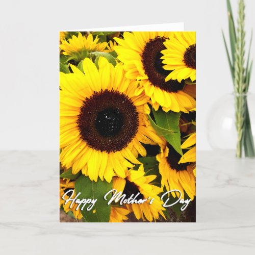 Sunflower Photo Mothers Day Card