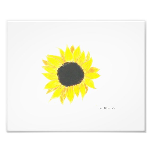 Sunflower Photo Paper Art Print (Front)