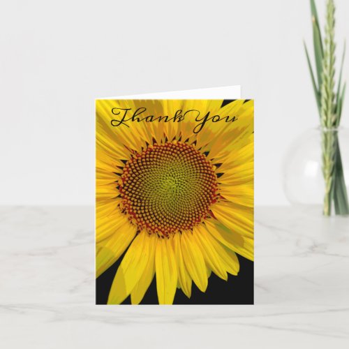 SUNFLOWER PHOTO THANK YOU CARD