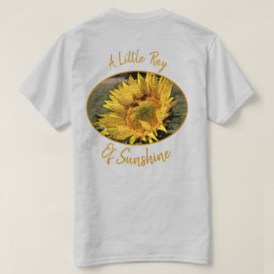 Sunflower Photo Word Collage Typography Custom T-Shirt