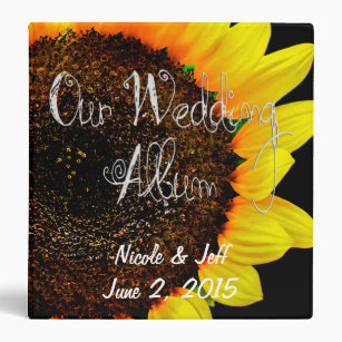 Sunflower Wedding Book 8x10 Photo Album Ring Bound Wedding 