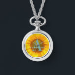 sunflower photography monogram and name modern watch<br><div class="desc">Modern, bright fun sunflower photography monogram and name design. Ideal for birthday, Christmas, graduation, wedding or any celebration.</div>