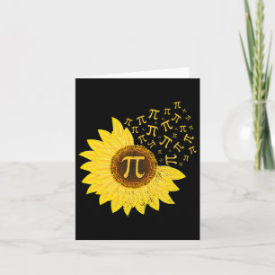 Sunflower Pi Day 3.14 March 14th Math Teacher Vint Card