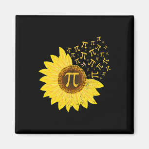 Sunflower Pi Day 3.14 March 14th Math Teacher Vint Magnet