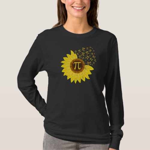 Sunflower Pi Day 3 14 March 14th Math Teacher Vint T_Shirt