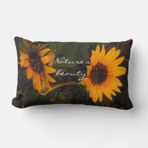Sunflower Picture Throw Lumbar Pillow