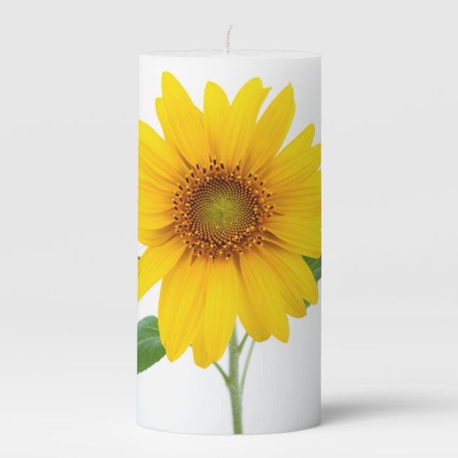 Sunflower Pillar Candle (Front)