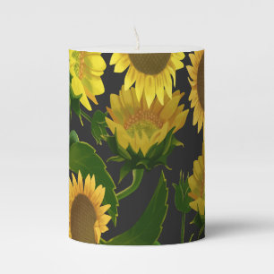 Sunflower Pillar Candle