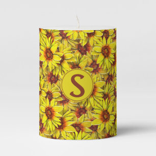 Sunflower Pillar Candle