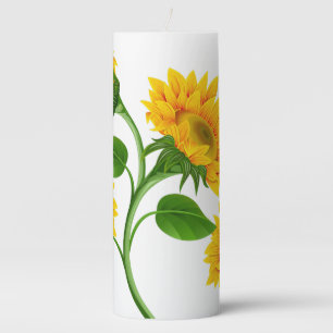 Sunflower Pillar Candle