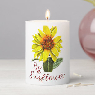 Sunflower Pillar Candle