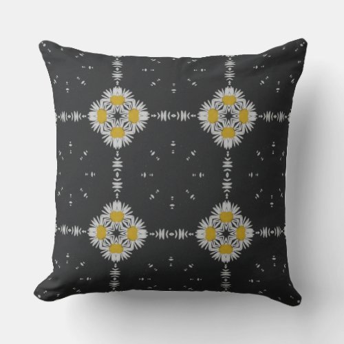 Sunflower Pillow CaseFloral Yellow and White 