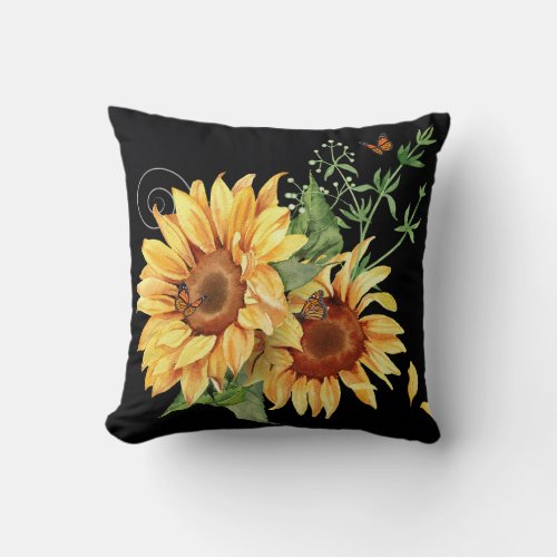 Sunflower Pillow Farmhouse Decor Accent