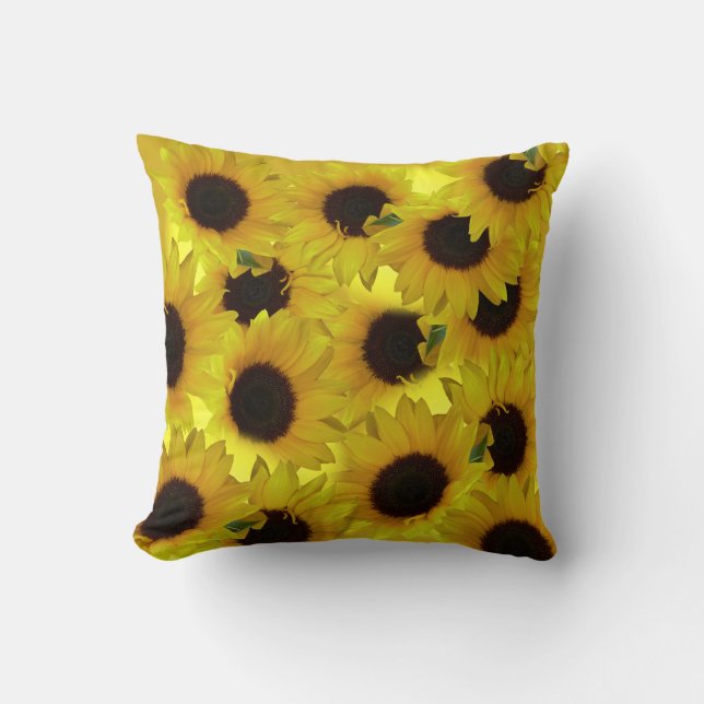 Sunflower Pillows Sunny Sunflower Pillows & Decor (Front)