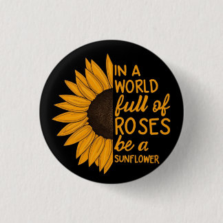Sunflower pin│Inspirational Gift│Positive Badge Button