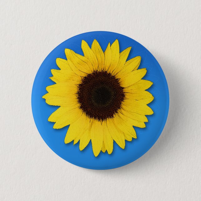 SUNFLOWER PINBACK BUTTON (Front)