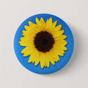 SUNFLOWER PINBACK BUTTON
