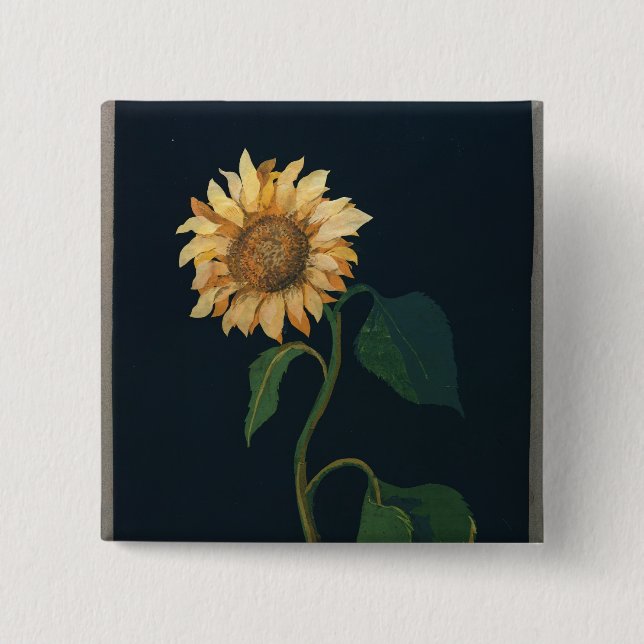 Sunflower Pinback Button (Front)