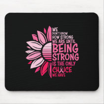 Sunflower Pink Breast Cancer Awareness Women Warri Mouse Pad
