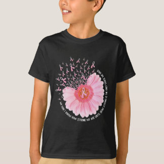 Sunflower Pink Breast Cancer Awareness Women Warri T-Shirt