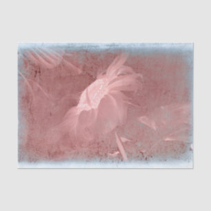 Sunflower Pink Gray Vintage Antique Old Texture Tissue Paper