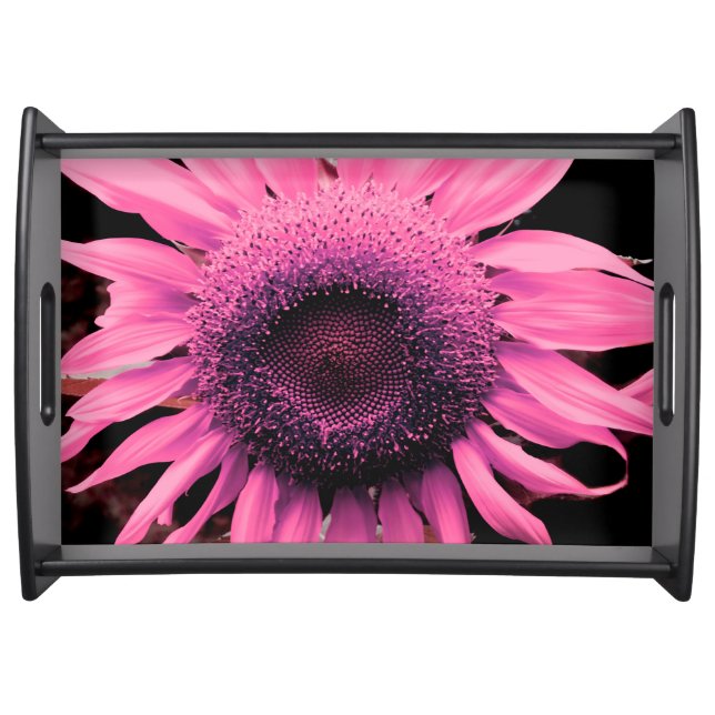 Sunflower pink serving tray (Front)