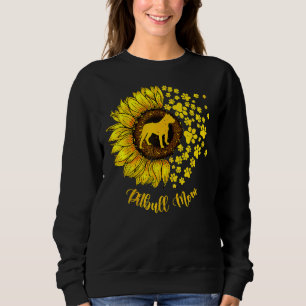Sunflower Pitbull Mom Dog Lover  Sweatshirt
