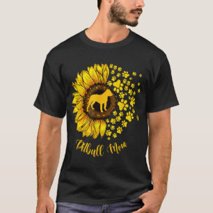 Sunflower Pitbull Mom Dog Lover T-Shirt